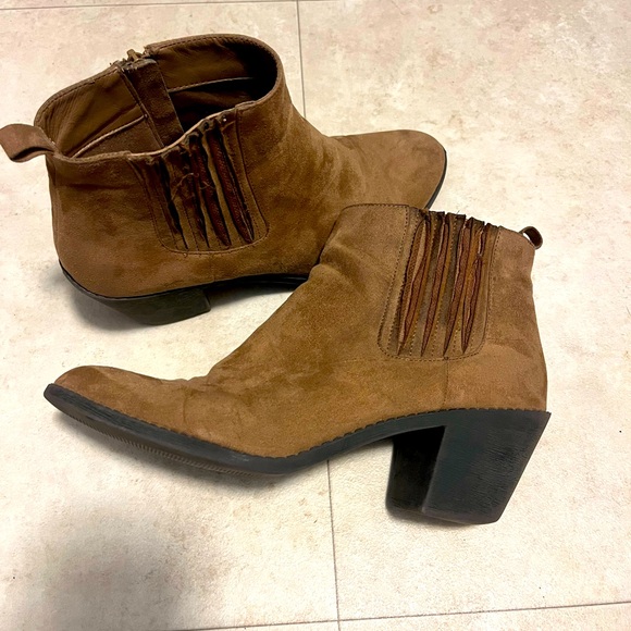 Forever 21 Shoes - Brown booties - Forever 21 - Size 10
